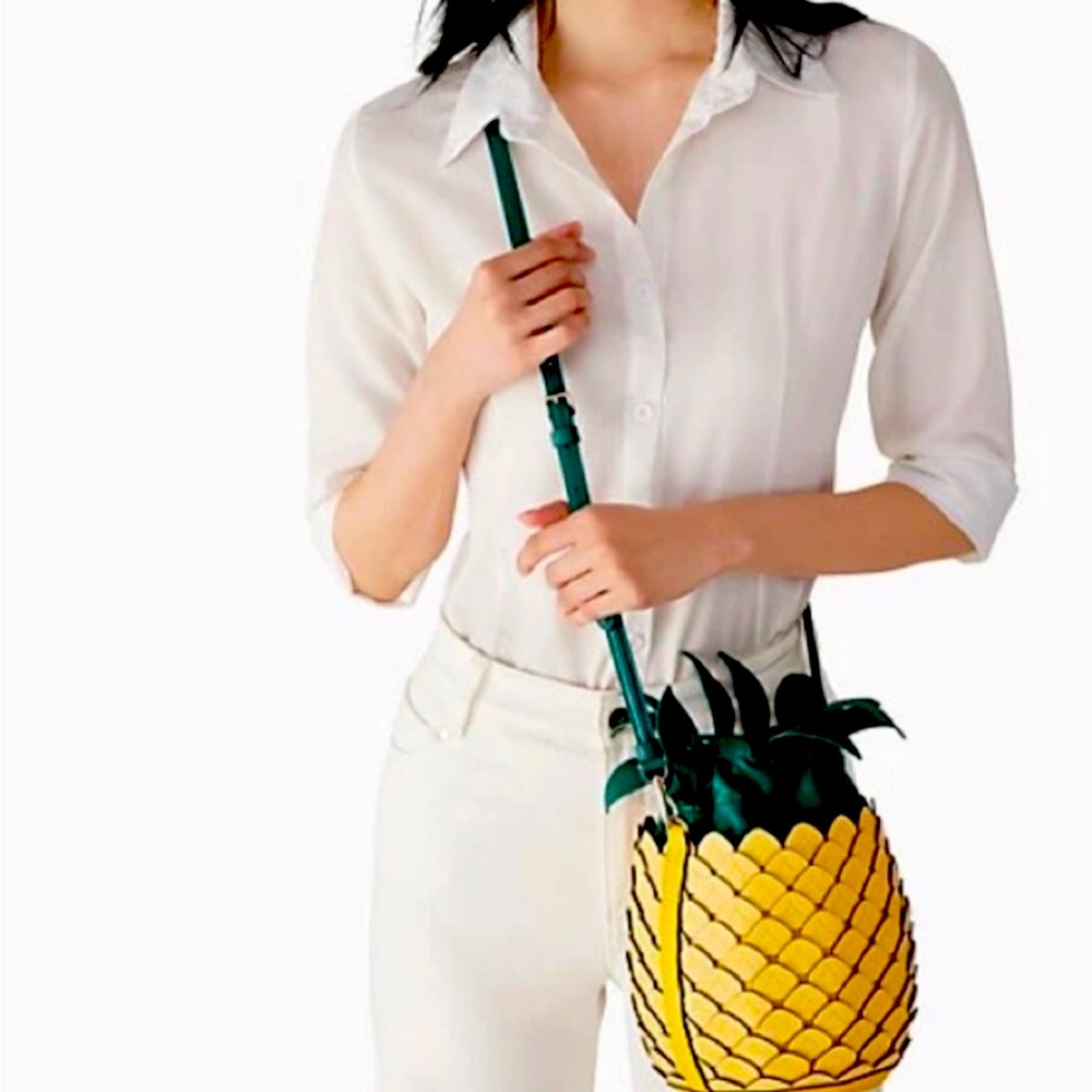 Kate Spade Colada Pinapple Crossbody Bucket Bag